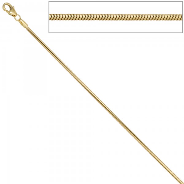 Schlangenkette 333 Gold 1,6mm 50cm