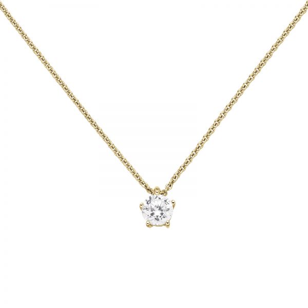 Collier mit Anhänger 585 Gold Diamant 0,70 ct. 45cm