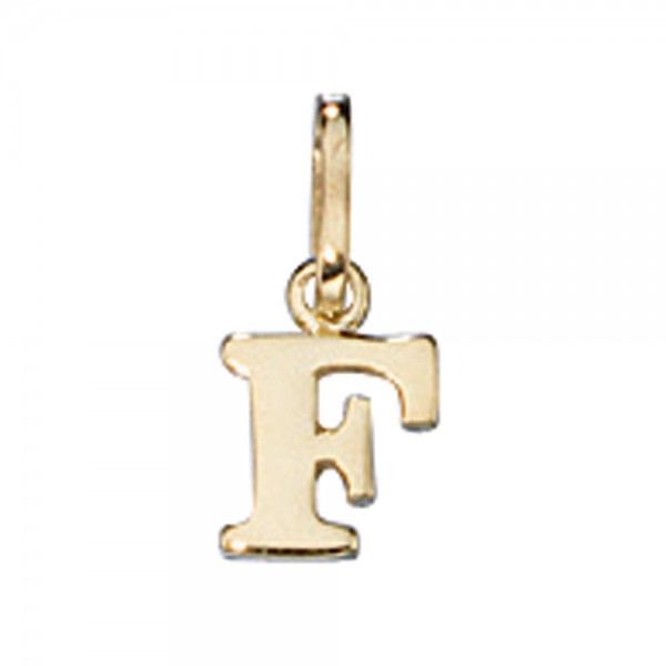 Buchstabenanhänger F 333 Gold