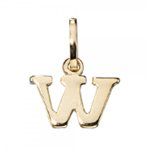 Buchstabenanhänger W 333 Gold