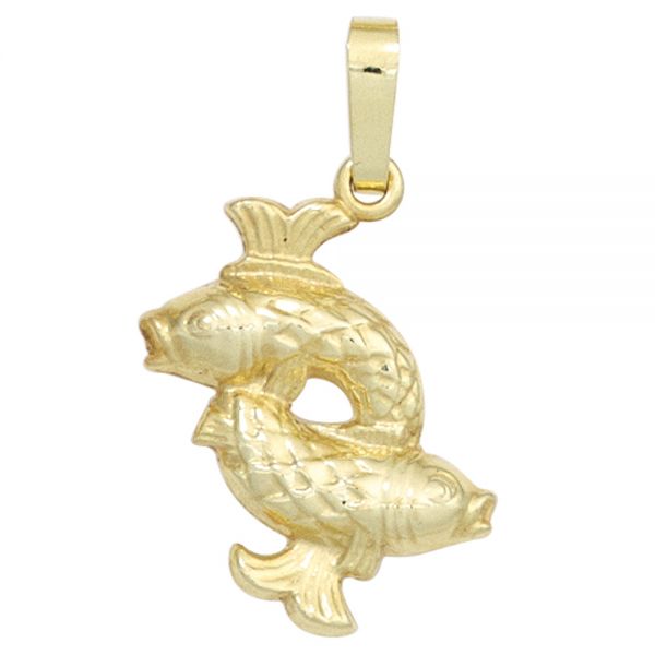 Sternzeichenanhänger Fische 333 Gold