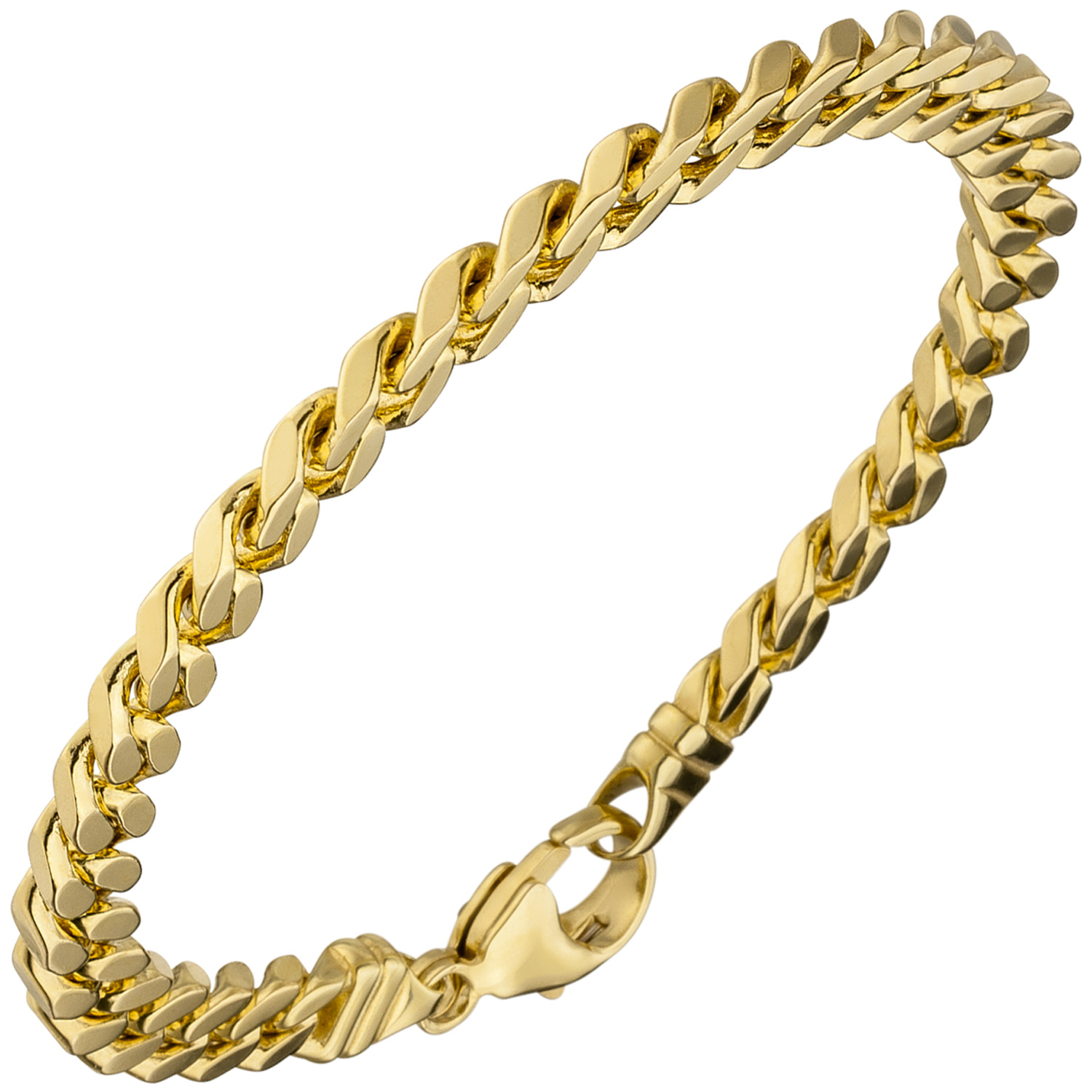 Gold Goldschmuck | 585 Gold massiv Gold | | Panzerarmband Goldschmuck 19cm | Shop Armbänder Frauen | Mary Armschmuck -