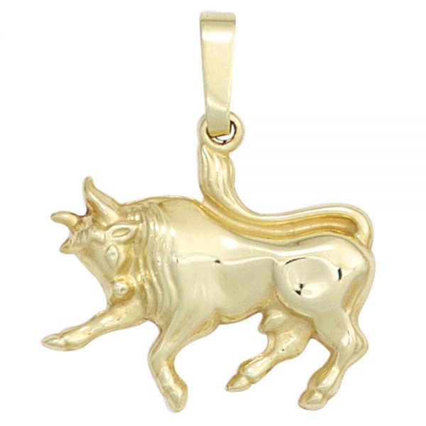 Sternzeichenanhänger Stier 333 Gold