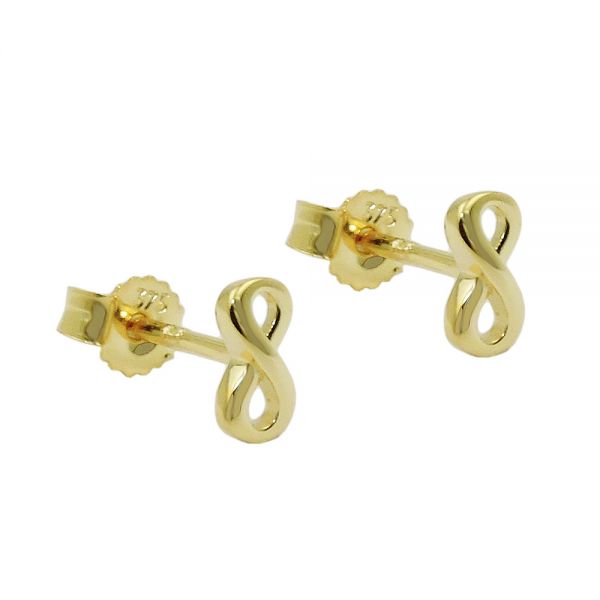 Stecker 6x3mm Unendlichkeit Echtgold 9 Karat