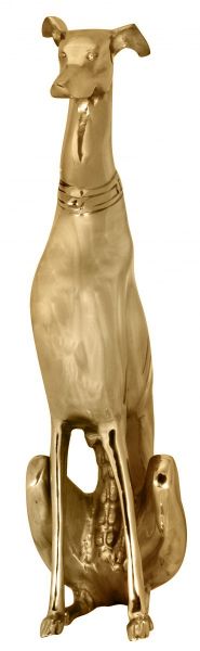 Wohnling Deko Design Dog made of aluminum golden greyhound sculpture dog statue New