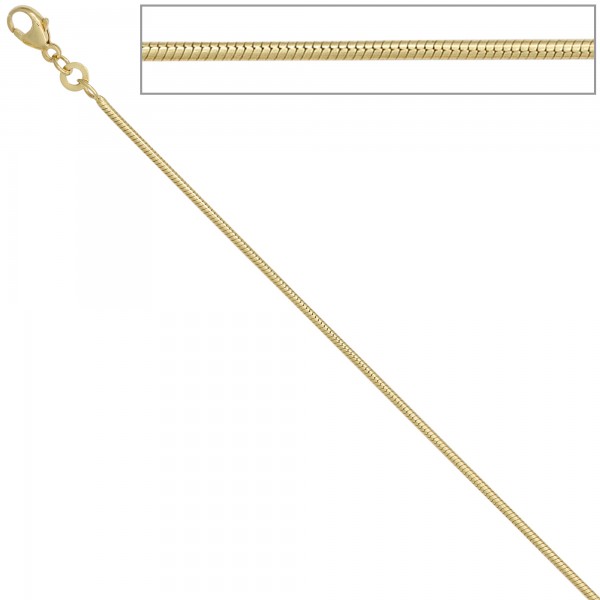 Schlangenkette 333 Gold 1,4mm 50cm