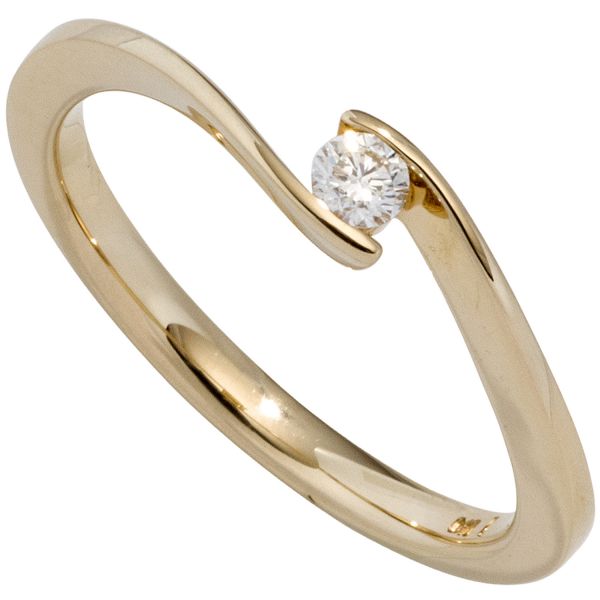 Diamantring 585 Gold 0,10 Karat