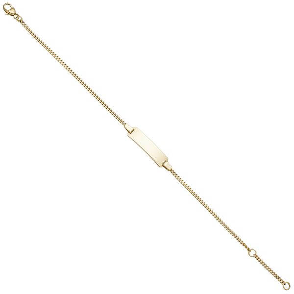 Schild-Armband 333 Gold 18cm Baby Kinder Gravur ID