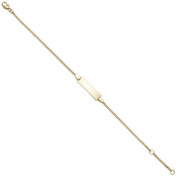 Schild-Armband 333 Gold 18cm Baby Kinder Gravur ID