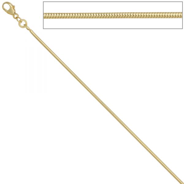 Schlangenkette 333 Gold 1,4mm 45cm