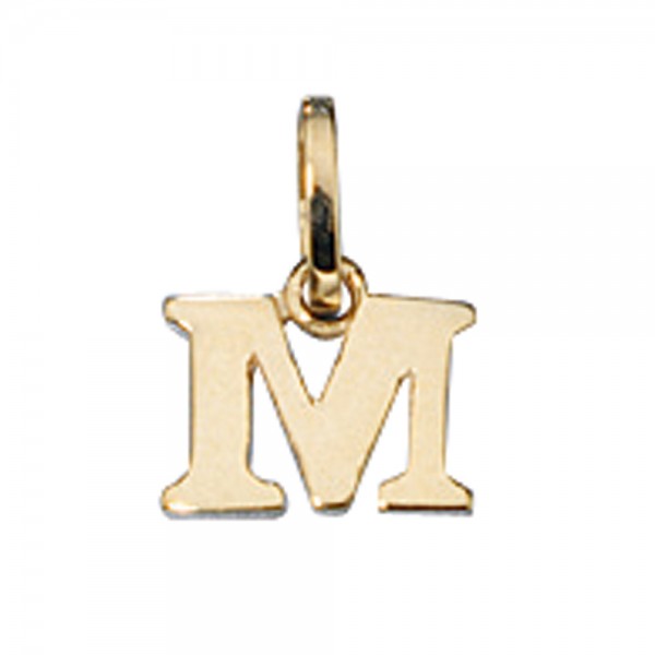 Buchstabenanhänger M 333 Gold