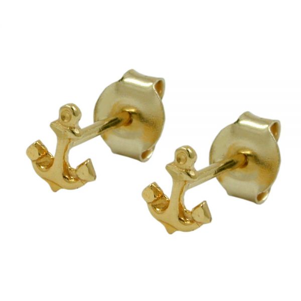 Stecker 5x4mm kleiner Anker 9 Karat Echtgold