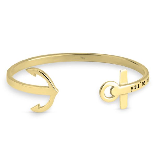 Personalised Anchor Bangle