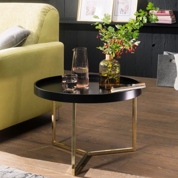 WOHNLING coffee table EVA gold coffee table round tray table side table retro