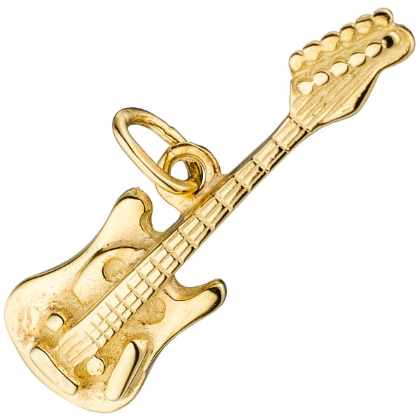 Anhänger Gitarre 333 Gold Musik