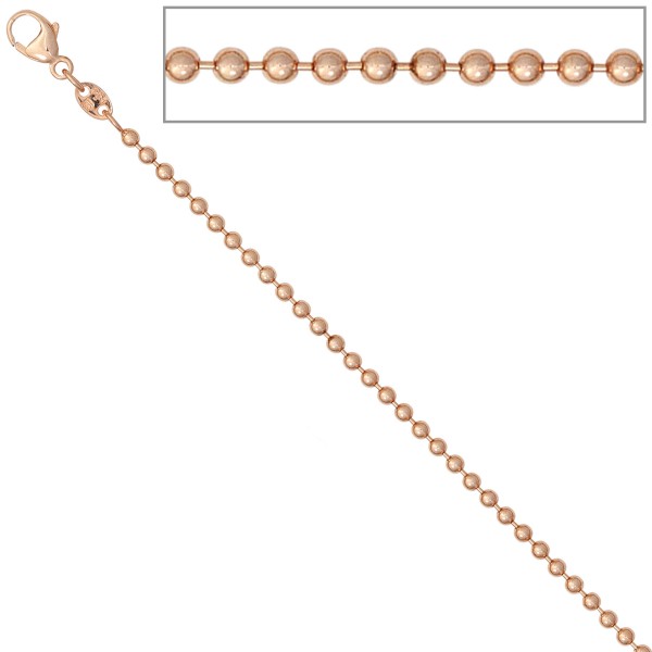 Kugelkette 585 Gold Rotgold 2,0mm 50cm