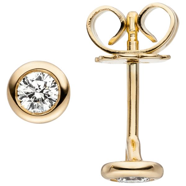 Diamantohrstecker 585 Gold