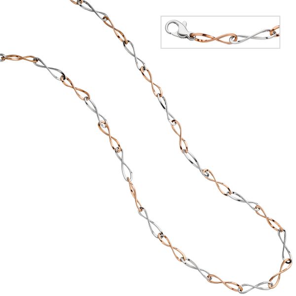 Collier 333 Gold Rotgold bicolor 45cm