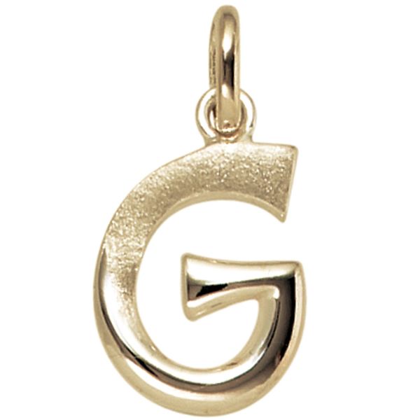 Buchstabenanhänger G 375 Gold