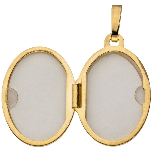 Medaillon oval 333 Gold mattiert