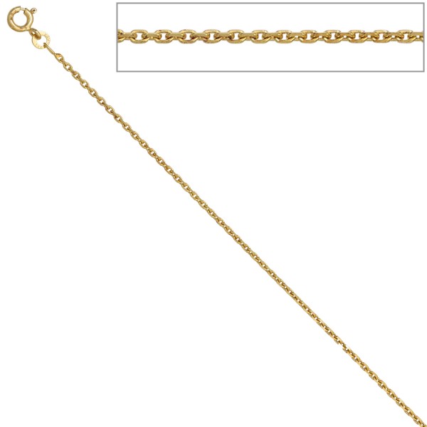 Ankerkette 333 Gold diamantiert 1,6mm 50cm