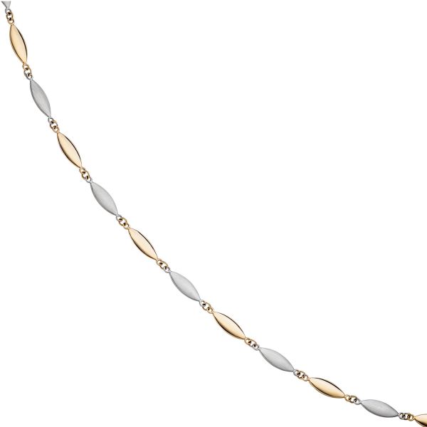 Halskette 585 Gold bicolor matt 45cm