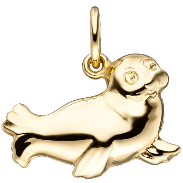 Anhänger Robbe Seehund 585 Gold