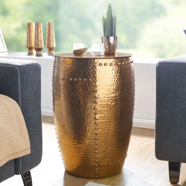 WOHNLING side table PEDRO gold decorative table metal storage table table