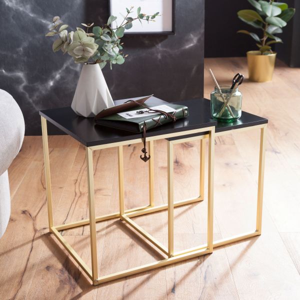 WOHNLING nesting table side table coffee table set metal table storage table modern