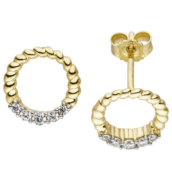 Ohrstecker 333 Gold Zirkonia
