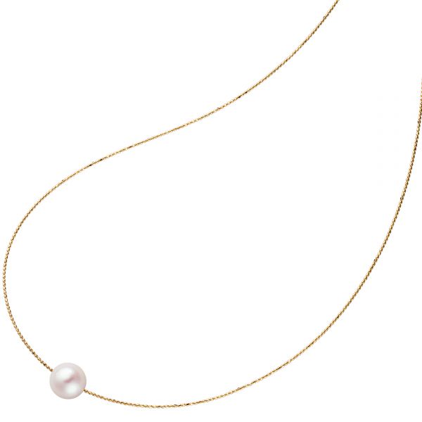 Collier 750 Gold mit Akoya Perle 45cm