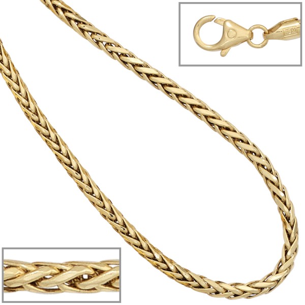 Zopfkette 585 Gold 2,6mm 45cm