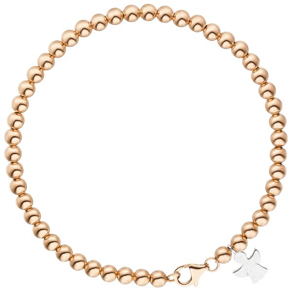 Armband Schutzengel 585 Gold Rotgold bicolor 19cm