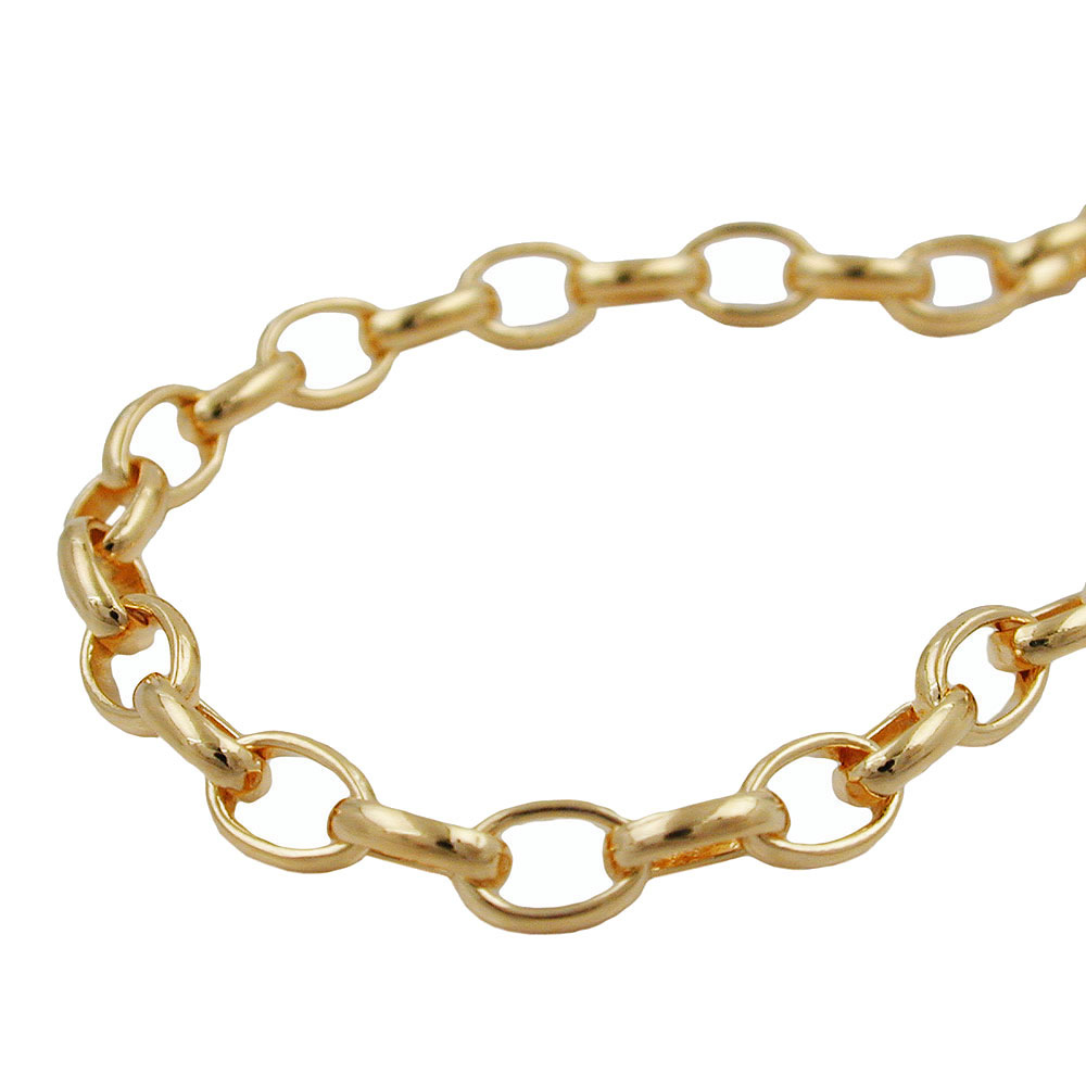 Shop oval Gold 3,5mm Mary vergoldet Ankerkette - Goldschmuck (Erbse) |