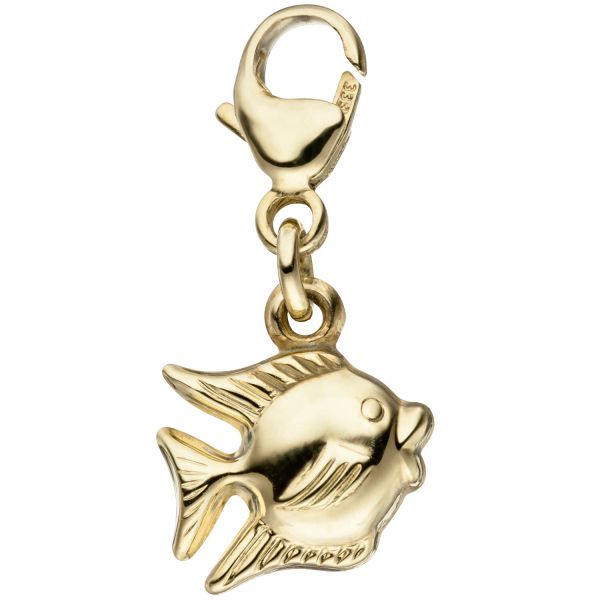 Charm Fisch 333 Gold Anhänger