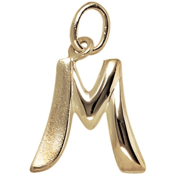 Buchstabenanhänger M 375 Gold
