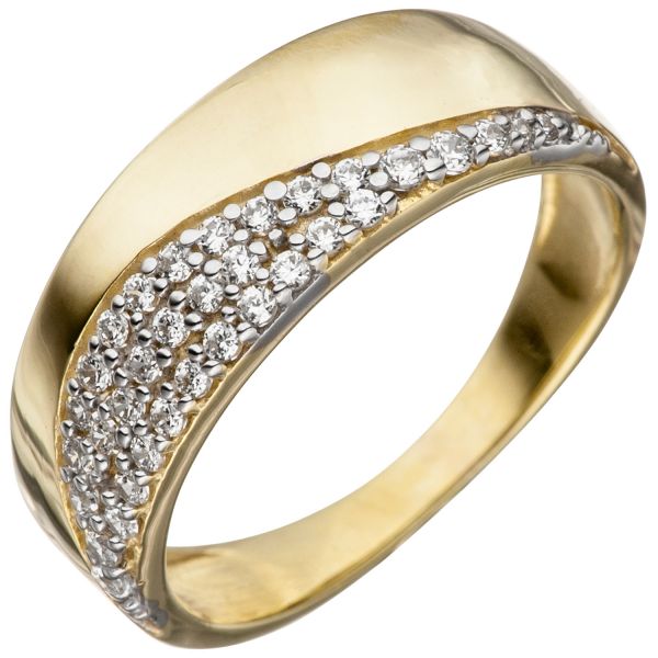 Damenring 333 Gold Zirkonia