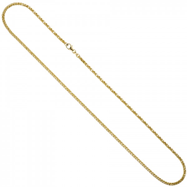 Zopfkette 585 Gold bicolor 1,9mm 45cm