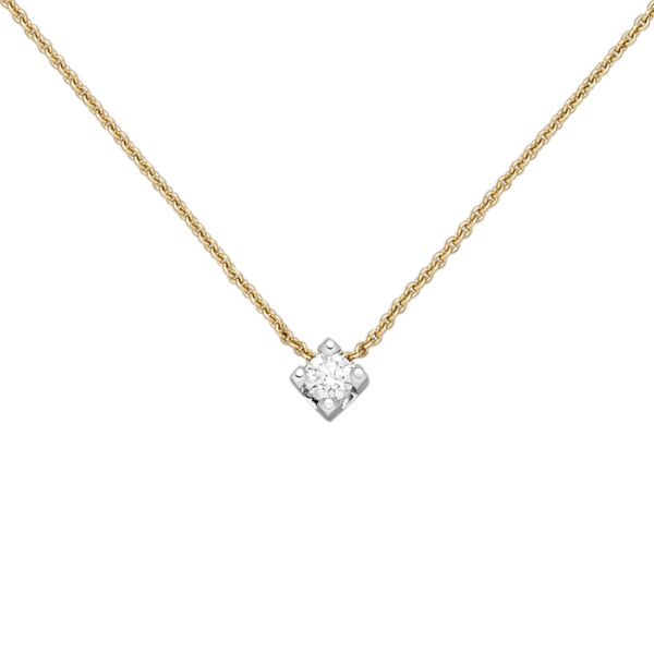 Collier 750 Gold bicolor Diamant 45cm